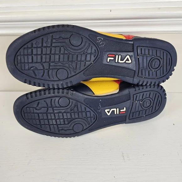 FILA ORIGINAL FITNESS RETRO MEN SHOE SZ 9 LIKE NEW! RED, YELLOW, NAVY - Picture 9 of 13